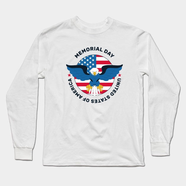 memorial day USA Long Sleeve T-Shirt by Studio